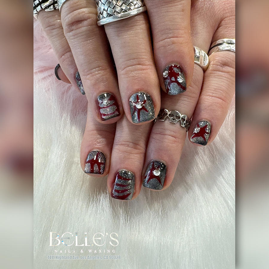 Glossy gel nails